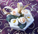 Italian Favours - Floral hexagonal