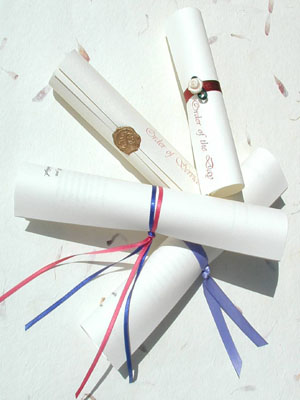 A selection of wedding scrolls